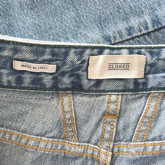 Closed X-Lent Barrel Leg Jeans in Mid Blue Size 26 - Picture 9 of 11